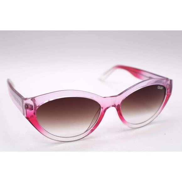 QUAY Australia Sunglasses Cat Eye Totally Buggin Pink Ombre Frames Gradient Lens
